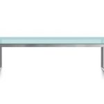 Jedálenský stôl NERO 2 so sklom, nerezové nohy, nábytok na mieru BRIK kremnica