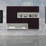 TV stena, obývacia zostava na STenu, wenge a biela, Brik Kremnica, dizajnový nábytok na mieru